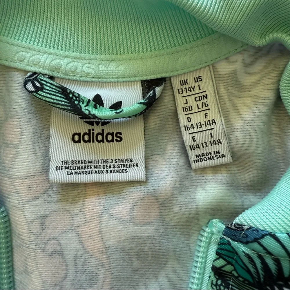 Adidas Mint Green Graphic Jacket
